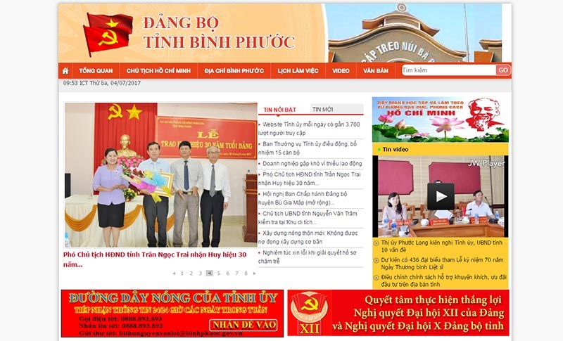 Website Tỉnh ủy mỗi ng&agrave;y c&oacute; gần 3.700 lượt người truy cập