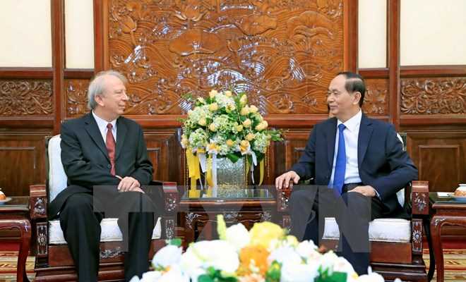 Chủ tịch nước tiếp Đại sứ Bulgaria ch&agrave;o kết th&uacute;c nhiệm kỳ c&ocirc;ng t&aacute;c