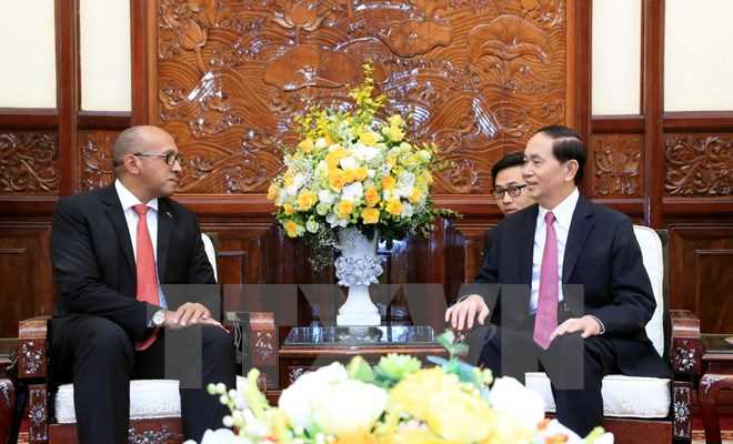 Chủ tịch nước Trần Đại Quang tiếp Đại sứ Cộng h&ograve;a Cuba