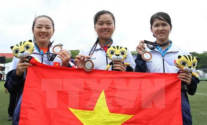 SEA Games 29: Việt Nam tạm xếp thứ 6 trên bảng tổng sắp huy chương