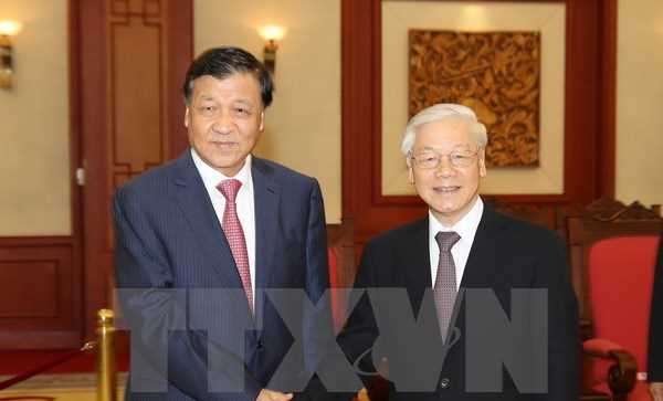 Tổng B&iacute; thư tiếp Đo&agrave;n đại biểu Đảng Cộng sản Trung Quốc