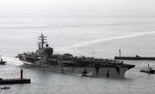 Mỹ cân nhắc điều 2 tàu sân bay tới Bán đảo Triều Tiên