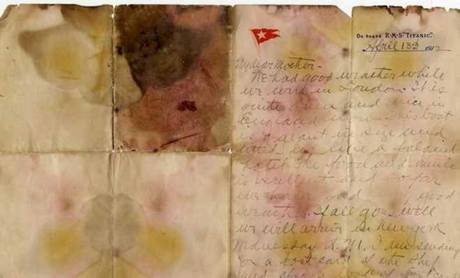 Bức thư của một nạn nhân tàu Titanic được bán với giá kỷ lục