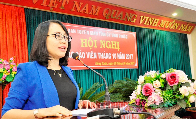 Ban Tuy&ecirc;n gi&aacute;o Tỉnh ủy tổ chức hội nghị b&aacute;o c&aacute;o vi&ecirc;n th&aacute;ng 10-2017