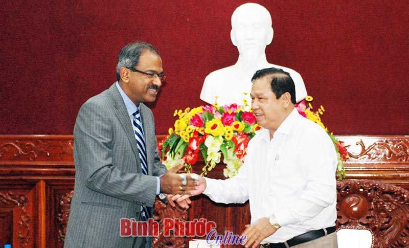 Chủ tịch UBND tỉnh l&agrave;m việc với Tập đo&agrave;n Tata Power Company Limited