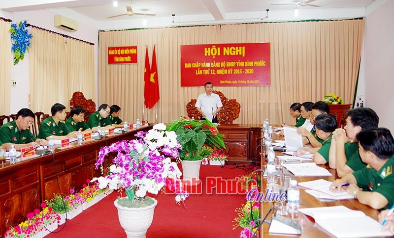 Hội nghị Ban Chấp h&agrave;nh Đảng bộ Bộ đội bi&ecirc;n ph&ograve;ng tỉnh
