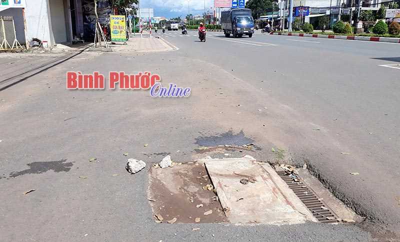 Hố ga mất nắp đ&atilde; được khắc phục