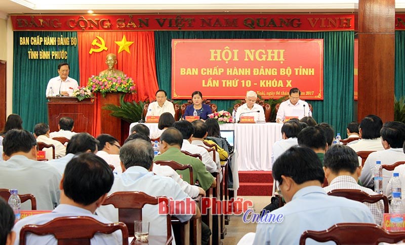 Hội nghị Ban Chấp h&agrave;nh Đảng bộ tỉnh lần thứ 10, kh&oacute;a X