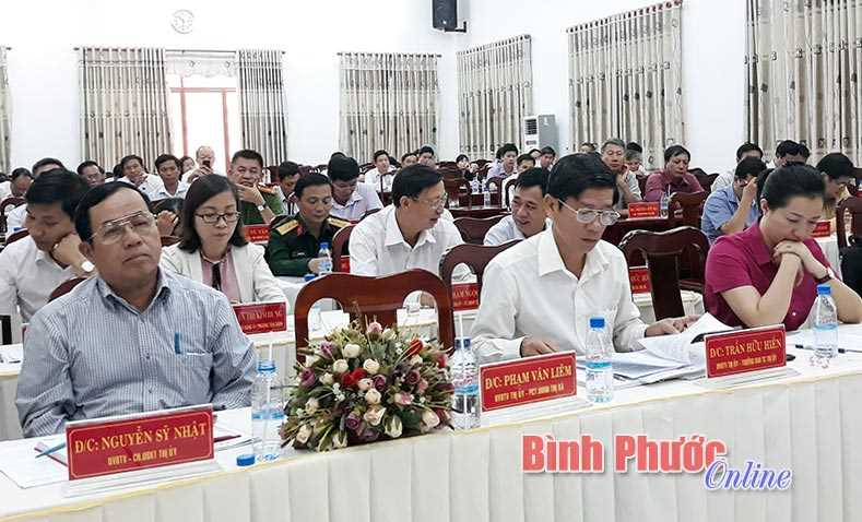 Hội nghị Ban Chấp h&agrave;nh Đảng bộ thị x&atilde; Đồng Xo&agrave;i lần thứ 17