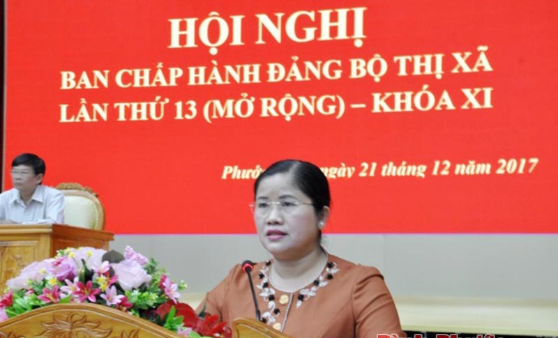 Hội nghị Ban Chấp h&agrave;nh Đảng bộ thị x&atilde; Phước Long lần thứ 13
