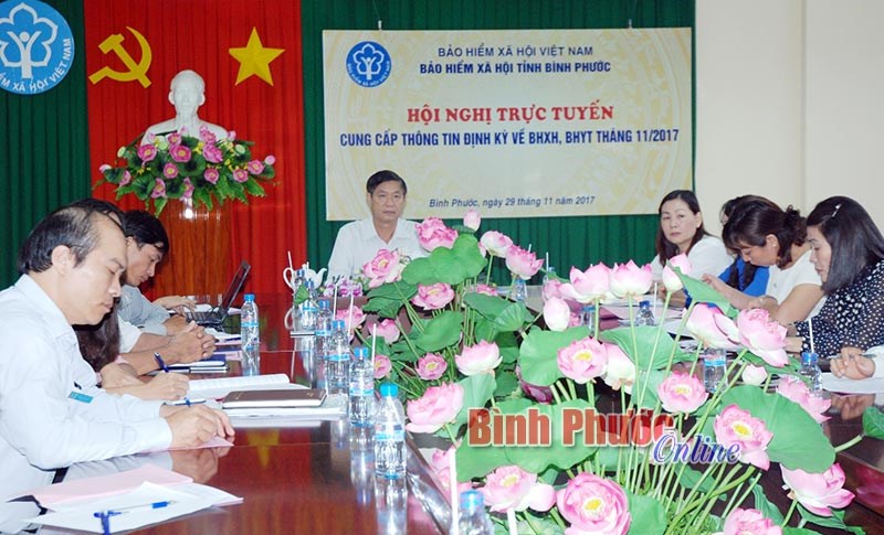 Hội nghị trực tuyến cung cấp th&ocirc;ng tin bảo hiểm x&atilde; hội, bảo hiểm y tế