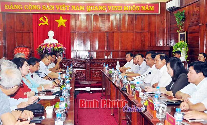 Lãnh đạo UBND tỉnh làm việc với đối tác đầu tư của Công ty Nam Sài Gòn