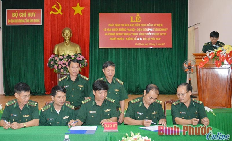 Bộ CHQS tỉnh v&agrave; BĐBP B&igrave;nh Phước:&nbsp;Thi đua cao điểm mừng 45 năm chiến thắng &ldquo;H&agrave; Nội - Điện Bi&ecirc;n Phủ tr&ecirc;n kh&ocirc;ng&rdquo;