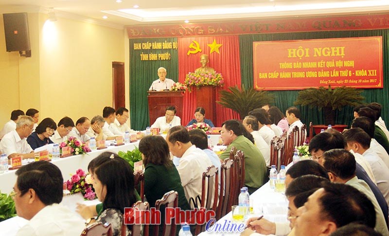 Th&ocirc;ng b&aacute;o nhanh kết quả Hội nghị lần thứ 6 BCH Trung ương Đảng kh&oacute;a XII