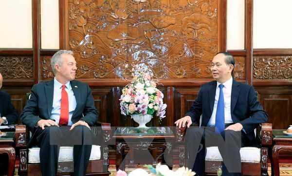 Chủ tịch nước Trần Đại Quang tiếp Đại sứ Hoa Kỳ tại Việt Nam