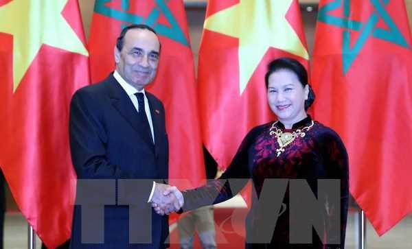 Chủ tịch Quốc hội đ&oacute;n, hội đ&agrave;m với Chủ tịch Hạ viện Vương quốc Maroc