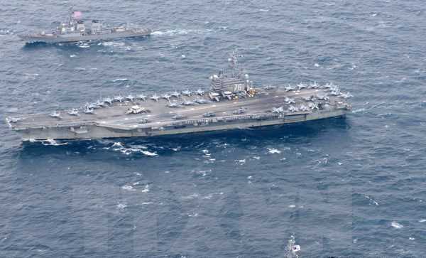 Ba tàu sân bay Mỹ sắp tập trận chung gần Bán đảo Triều Tiên