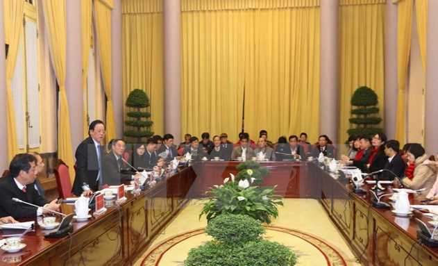 Văn ph&ograve;ng Chủ tịch nước tổ chức họp b&aacute;o về c&ocirc;ng bố s&aacute;u luật