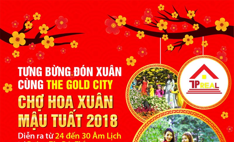 Tưng bừng với “Hội chợ hoa xuân The Gold City”