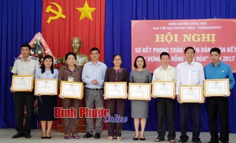ĐỒNG PHÚ: 68/73 ấp, khu phố đạt văn hóa