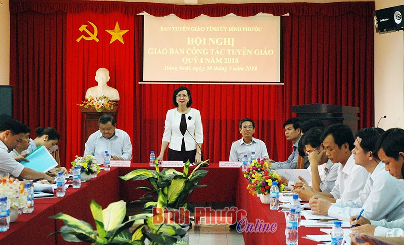 Giao ban c&ocirc;ng t&aacute;c tuy&ecirc;n gi&aacute;o qu&yacute; 1/2018