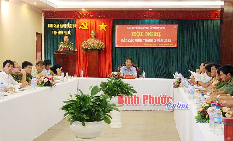 Hội nghị b&aacute;o c&aacute;o vi&ecirc;n cấp tỉnh th&aacute;ng 3-2018