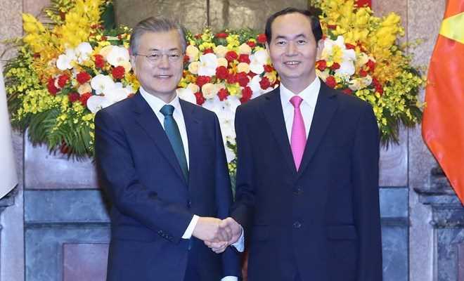 H&agrave;n Quốc đưa tin đậm n&eacute;t về chuyến thăm Việt Nam của &ocirc;ng Moon Jae-in