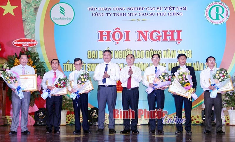 Cao su Phú Riềng, Lộc Ninh tổng kết hoạt động sản xuất - kinh doanh năm 2017