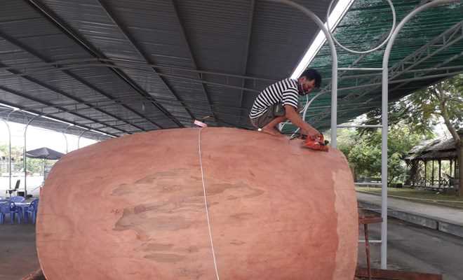 Công nhận Kỷ lục Việt Nam cho chiếc trống độc mộc gỗ sến lớn nhất