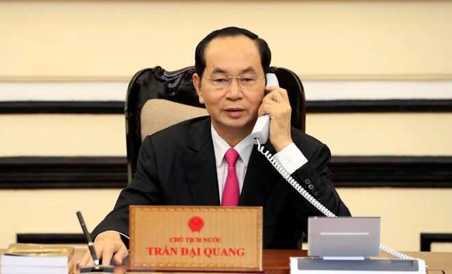 Chủ tịch nước Trần Đại Quang điện đ&agrave;m với Tổng thống Hoa Kỳ