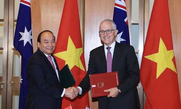 Việt Nam-Australia k&yacute; Tuy&ecirc;n bố chung về lập quan hệ Đối t&aacute;c Chiến lược