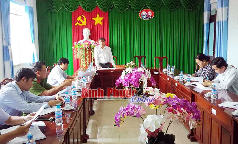 Ban chỉ đạo 94 huyện B&ugrave; Đốp sơ kết c&ocirc;ng t&aacute;c qu&yacute; 1/2018