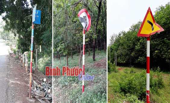 Biển báo giao thông bị phá hoại