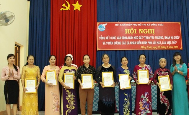 Đồng Xoài tuyên dương 24 phụ nữ “nói lời hay làm việc tốt”