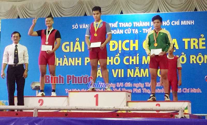 Giải vô địch cử tạ trẻ TP. Hồ Chí Minh mở rộng: Bình Phước nhì đồng đội nam
