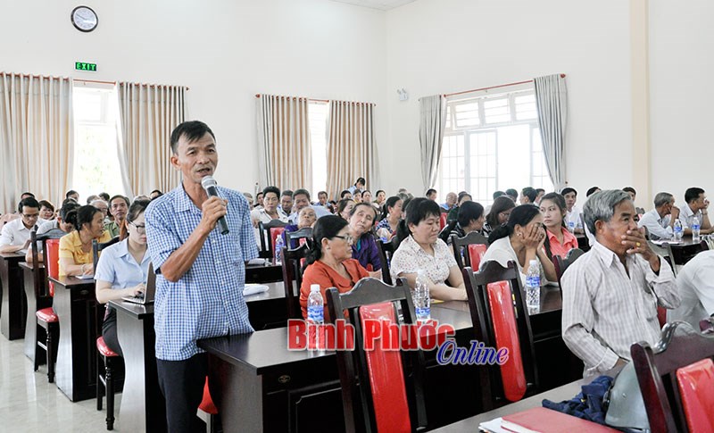 Đại biểu Quốc hội Nguyễn Văn Lợi tiếp x&uacute;c cử tri Chơn Th&agrave;nh, Hớn Quản