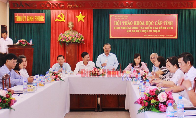 Hội thảo khoa học về kiểm tra đảng vi&ecirc;n c&oacute; dấu hiệu vi phạm