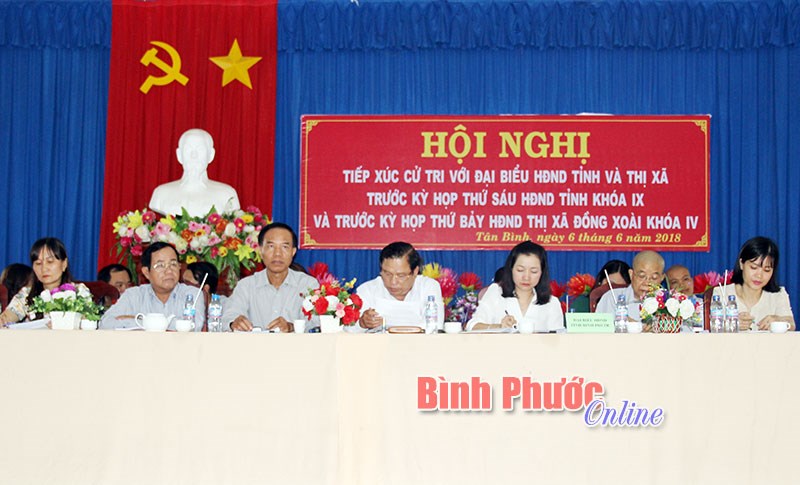 Đại biểu HĐND tỉnh tiếp xúc cử tri Đồng Xoài, Đồng Phú, Lộc Ninh