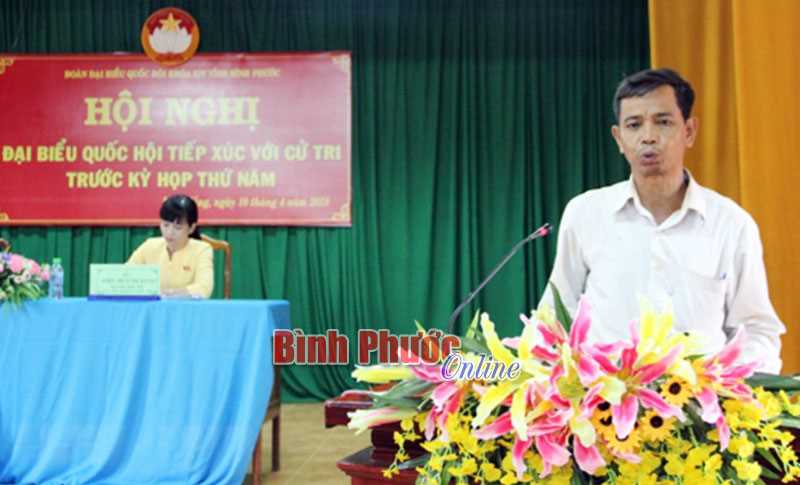 Đại biểu Quốc hội tiếp x&uacute;c cử tri phường Long Phước, x&atilde; Ph&uacute; Riềng