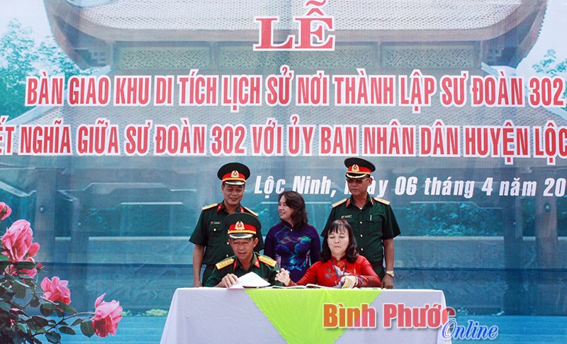 B&agrave;n giao c&ocirc;ng tr&igrave;nh khu di t&iacute;ch th&agrave;nh lập Sư đo&agrave;n 302