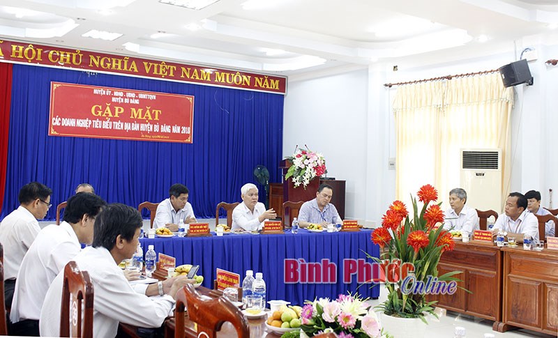 B&ugrave; Đăng tổ chức gặp mặt doanh nghiệp ti&ecirc;u biểu