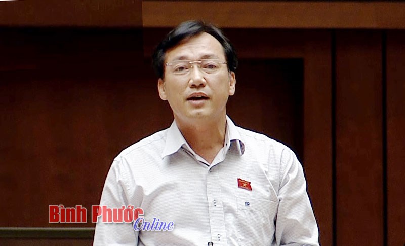 Đại biểu Phan Viết Lượng chất vấn Bộ trưởng Bộ Tài nguyên và Môi trường Trần Hồng Hà