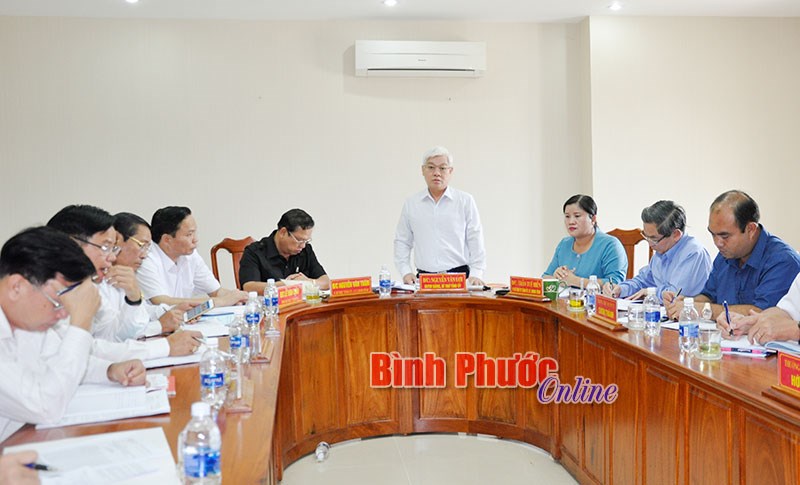 Thường trực Tỉnh ủy làm việc với Chơn Thành, Bù Đốp, Hớn Quản về thực hiện Nghị quyết 18, 19-NQ/TW