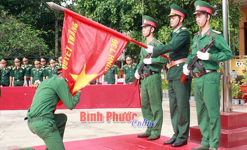 Trung đoàn Bộ binh 736 tổ chức lễ tuyên thệ chiến sĩ mới