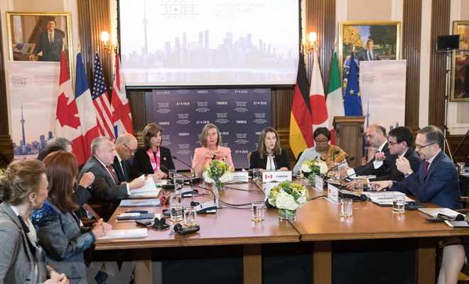 Các Ngoại trưởng G7 ra tuyên bố mạnh mẽ về tình hình Biển Đông