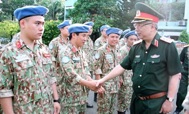 Bảy sỹ quan Việt Nam đi làm nhiệm vụ gìn giữ hòa bình Liên hợp quốc