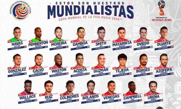 Costa Rica chốt danh sách, thách thức Brazil, Thụy Sỹ và Serbia