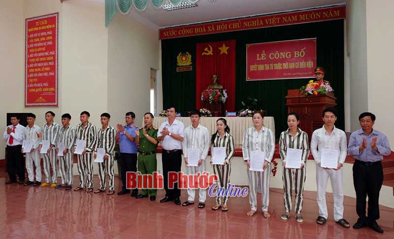 38 phạm nhân ở Trại giam Tống Lê Chân được tha tù trước thời hạn 