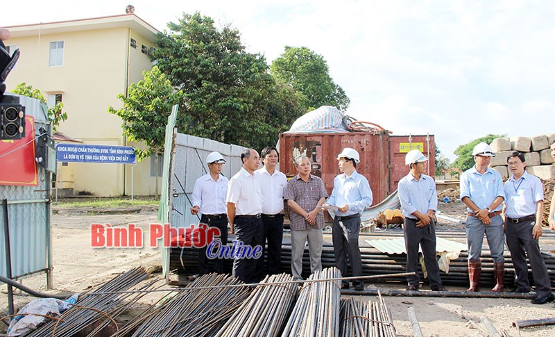 Kiểm tra tiến độ dự án nâng cấp, mở rộng Bệnh viện Đa khoa tỉnh