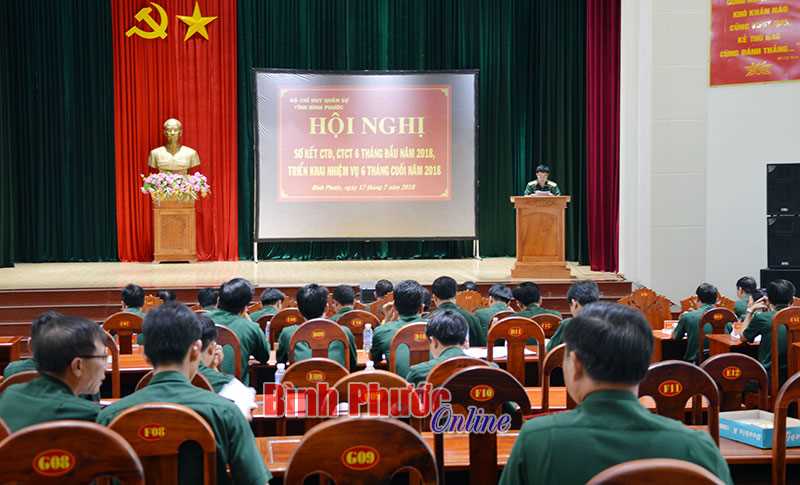 Bộ CHQS tỉnh đánh giá công tác đảng, chính trị 6 tháng đầu năm